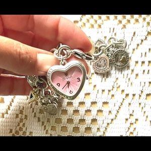 💕Brighton Power Of Pink Inspirational Watch Bracelet. 11 Charms. EUC